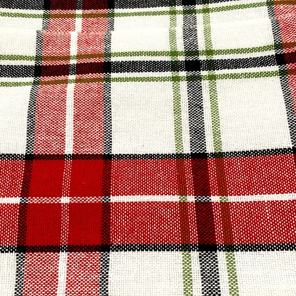 Joyland Cloth Dining Placemats Red, Black, Green Plaid Holiday Christmas Set 6 - Picture 5 of 5